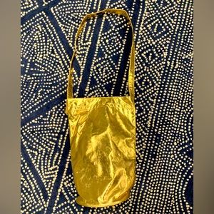 Gold metallic colored yoga mat bag